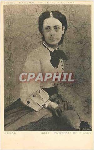 Bild des Verkufers fr Carte Postale Ancienne Degas portrait of a lady zum Verkauf von CPAPHIL