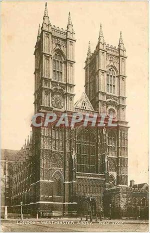 Imagen del vendedor de Carte Postale Ancienne London westminster abbey west franc a la venta por CPAPHIL