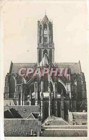 Carte Postale Moderne Domkerk met toren te Utrecht gezein vanaf Pieterskerk