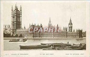 Carte Postale Ancienne London houses of parliament