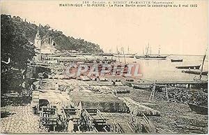 Carte Postale Ancienne La martinique st pierre la place bertin avant la catasrtophe du 8 mai 1902