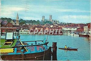 Carte Postale Moderne Lincoln Cathedral from Brayford Water