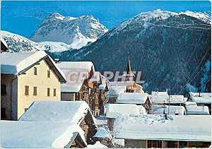 Carte Postale Moderne St Luc en hiver Val d Anniviers Vs Suisse ouverte toute l année telesiege p...