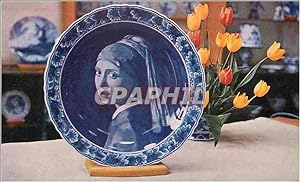 Seller image for Carte Postale Moderne Royal Delftware Plate reprsenting the famous Vermeer Girl for sale by CPAPHIL