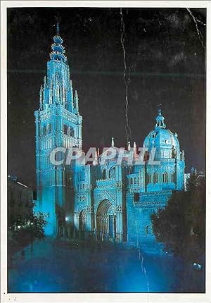 Carte Postale Moderne Toledo La Cathédrale illuminee