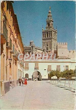 Carte Postale Moderne Sevilla cour de bannieres et cathedral