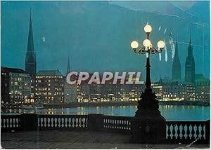 Bild des Verkufers fr Carte Postale Moderne Hamburg Blick von der Lombardsbrucke auf die Innenstadt zum Verkauf von CPAPHIL