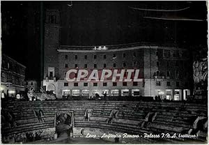 Carte Postale Moderne Lecce Amphithéâtre Romain Palais INA (de Nuit)