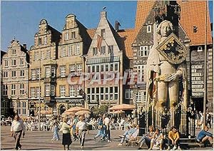 Carte Postale Moderne Bremen freie hansestadt Bremen westseite des markiplatz mit roland