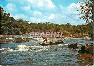 Carte Postale Moderne Guyane française Haut Itany Indiens Wayana en canot dans les rapides