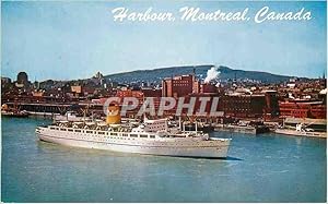 Carte Postale Moderne Canada Montreal Harbour and Empress of Britain Bateau