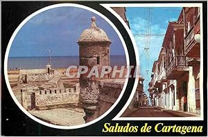 Carte Postale Moderne Colombia Saludos de Cartagena Fuerte de la Tenaza Calle Colonial