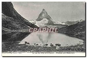 Immagine del venditore per Carte Postale Ancienne Suisse Le lac de Riffel et le CErvin Riffelsee und Matterhorn venduto da CPAPHIL