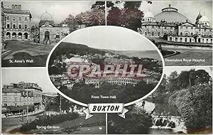 Carte Postale Moderne St Annes Well Devonshire Royal Hospital Spring Gardens From Town Hall Buxton