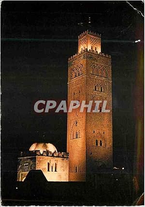 Carte Postale Moderne Le Maroc Pittoresque La Koutoubia de nuit