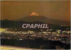 Carte Postale Moderne Mt Fuji at Night Taken from Nihondaira in Shizuoka préfecture City in the F...