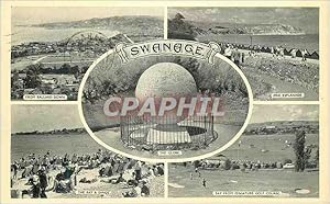 Seller image for Carte Postale Moderne Swanage from Ballard Down The Esplanade The Bay Sands Bay from miniature golf course for sale by CPAPHIL