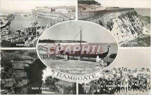 Seller image for Carte Postale Moderne Harbour West Cliff Rock Chine Donkey Ride Hugin Viking Ship Pegwell Bay Ramsgate Drakkar for sale by CPAPHIL