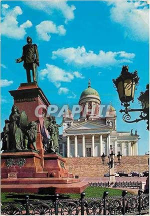 Seller image for Carte Postale Moderne Helsinki Helsingfors The Dom and the Statue of Alexander II for sale by CPAPHIL