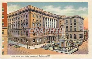 Carte Postale Moderne Court House and Battle Monument Baltimore Md Terminal Building Friendship I...