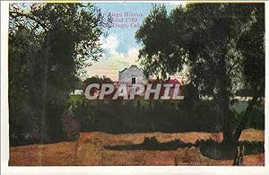 Seller image for Carte Postale Moderne San Diego Mission Founded 1769 San Diego Cal Bathing Beach and Pier Long Beach Cal for sale by CPAPHIL