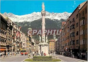 Imagen del vendedor de Carte Postale Moderne Innsbruck Tirol Austria Maria Theresia Strasse avec la Colonne Ste Anne a la venta por CPAPHIL