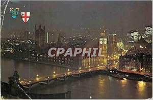 Seller image for Carte Postale Moderne Big Ben and Westminster Bridge at Night London for sale by CPAPHIL