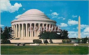 Seller image for Carte Postale Moderne Jefferson and Washington Monument the Magnificent Jefferson Memorial houses a massive Statue of Thomas Jefferson for sale by CPAPHIL
