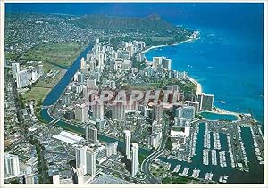 Carte Postale Moderne Wikiki Beach Diamond Head