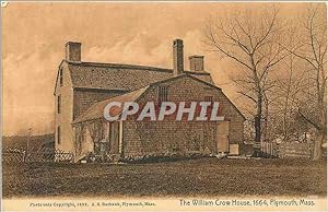 Carte Postale Ancienne The William Crow House 1664 Plymouth Mass