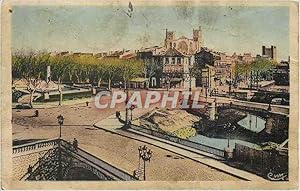 Bild des Verkufers fr Carte Postale Ancienne Narbonne (Aude) les trois ponts entre de la ville zum Verkauf von CPAPHIL