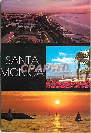 Bild des Verkufers fr Carte Postale Moderne Santa Monica and the Blue Pacific Ocean California zum Verkauf von CPAPHIL