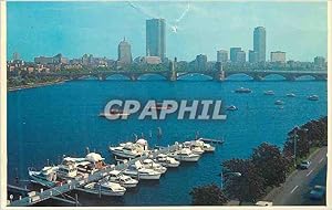 Image du vendeur pour Carte Postale Moderne New Boston Skyline Longfellow Bridge Looking across Charles River from Cambridge Massachusetts mis en vente par CPAPHIL