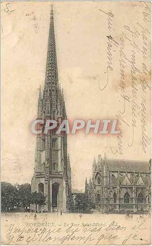 Bild des Verkufers fr Carte Postale Ancienne Bordeaux la tour saint michel zum Verkauf von CPAPHIL