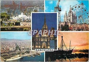 Seller image for Carte Postale Moderne Barcelona Fle Monumental Tibidabo catedral Puerto Carabola Sta Maria Bateau Christophe Colomb for sale by CPAPHIL