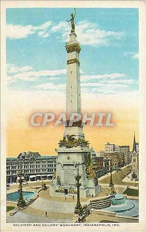 Carte Postale Ancienne Soldiers and Sailors Monument Indianapolis Ind
