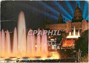 Carte Postale Moderne Barcelona Parc de Montjuich Palais National de l'Art et Fontaine Monumentale