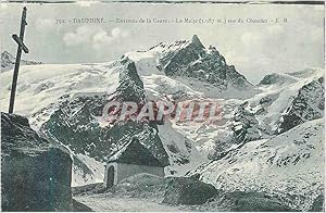 Carte Postale Ancienne Dauphine Environ de la Grave La Meije vue du Chazelet