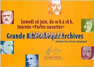 Bild des Verkufers fr Carte Postale Moderne Grand bibliotheque archives Antigone Montpellier Georges Freche zum Verkauf von CPAPHIL