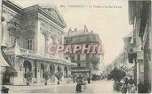 Carte Postale Ancienne Chambery Le Théâtre et la Rue d Italie