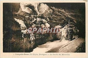 Carte Postale Ancienne Laugerie Basse Les Eyzies Dordogne La Fouille des Marseilles