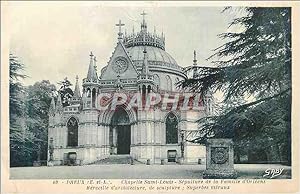 Carte Postale Ancienne Dreux E et L Chapelle Saint Louis Sepultere de la Famille d Orleans