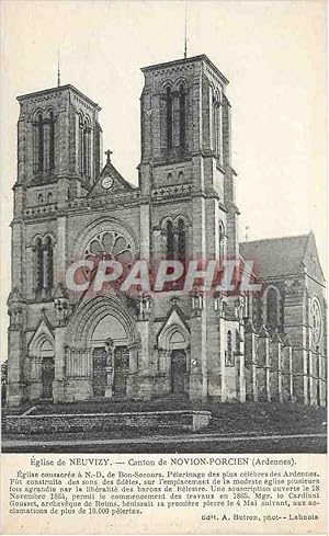 Carte Postale Ancienne Eglise de Neuvizy Canton de Novion Porcien Ardennes