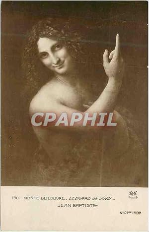 Image du vendeur pour Carte Postale Ancienne Musee du Louvre Leonard de Vinci Jean Baptiste mis en vente par CPAPHIL