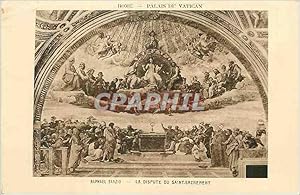 Bild des Verkufers fr Carte Postale Ancienne Rome Palais de Vatican La Dispute du Saint-Sacrement zum Verkauf von CPAPHIL