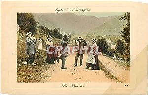 Bild des Verkufers fr Carte Postale Ancienne Types d Auvergne La Bourree Folklore zum Verkauf von CPAPHIL