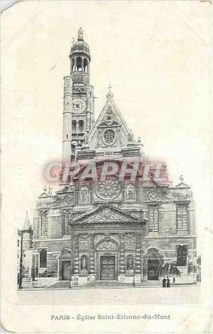 Seller image for Carte Postale Ancienne Paris Eglise Saint-Etienne-du-Mont for sale by CPAPHIL