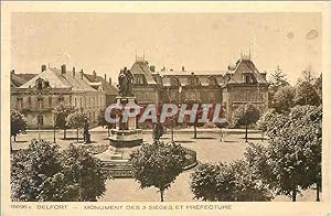 Image du vendeur pour Carte Postale Ancienne Belfort Monument des 3 sieges et prfecture mis en vente par CPAPHIL