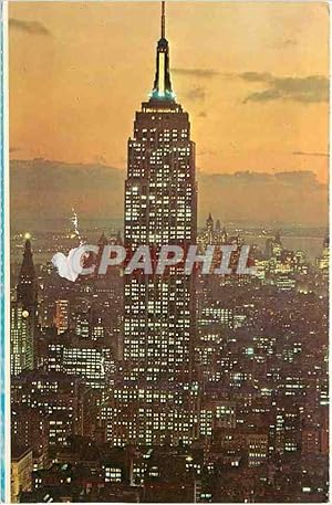 Imagen del vendedor de Carte Postale Moderne Empire State Building at Sunset New York City a la venta por CPAPHIL