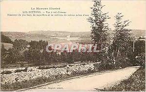 Image du vendeur pour Carte Postale Ancienne le Morvan Illustre les Settons vue a vol d'Oiseau mis en vente par CPAPHIL